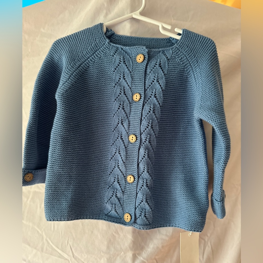 Blue Knit little girl Sweater
